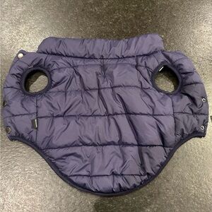 Navy Quilted Dog Jacket size M